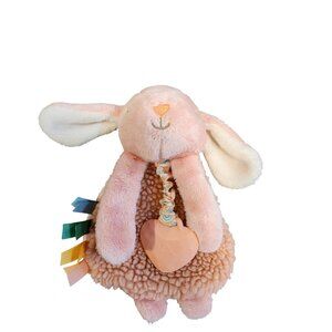 Itsy Ritsy Soft Plush Pink Bunny Baby Comforter With Taggies & Heart Teether